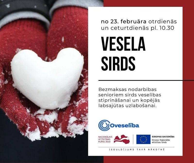 Vingrošana senioru sirds veselības un vispārējās labsajūtas veicināšanai