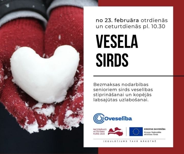 Vingrošana senioru sirds veselības un vispārējās labsajūtas veicināšanai