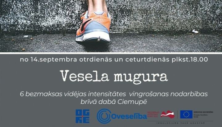 Vingrošanas nodarbības darbspējīgajiem Ciemupē