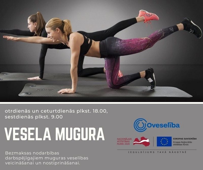 Vingrošanas nodarbības darbspējīgajiem "Vesela mugura"