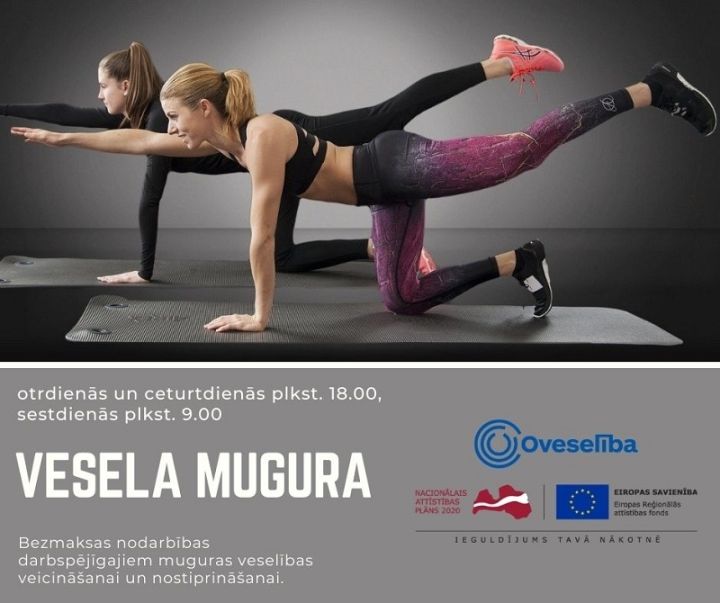 Vingrošanas nodarbības darbspējīgajiem "Vesela mugura"