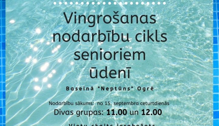 Vingrošanas nodarbības ūdenī senioriem