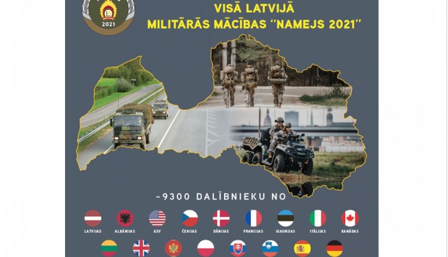 Visā Latvijā notiks Nacionālo bruņoto spēku militārās mācības “Namejs 2021”
