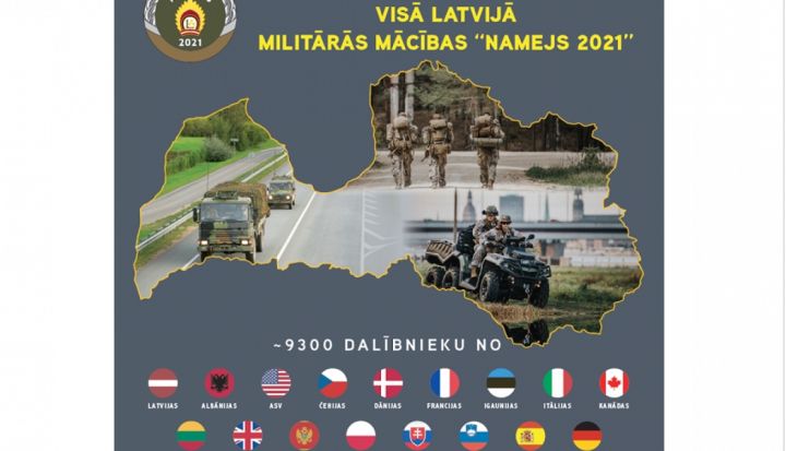 Visā Latvijā notiks Nacionālo bruņoto spēku militārās mācības “Namejs 2021”