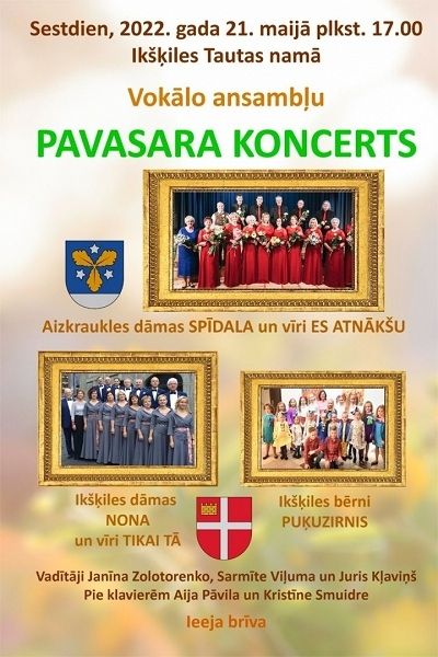 Vokālo ansambļu pavasara koncerts Ikšķilē