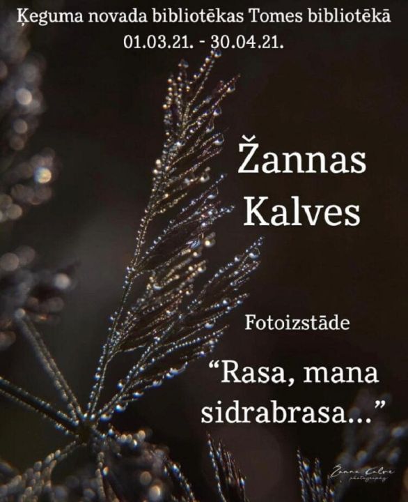 Žannas Kalves foto mirkļu izstāde Tomes bibliotēkā