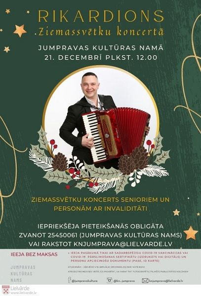 Ziemassvētku koncerts senioriem un personām ar invaliditāti
