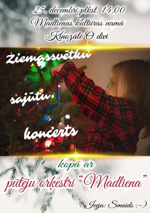 Ziemassvētku sajūtu koncerts kopā ar pūtēju orķestri “Madliena”