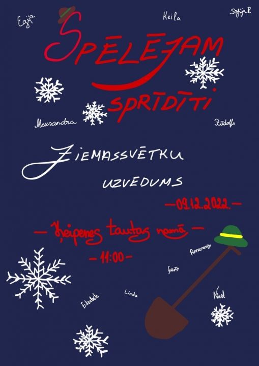 Ziemassvētku uzvedums “Spēlējam Sprīdīti” Ķeipenē