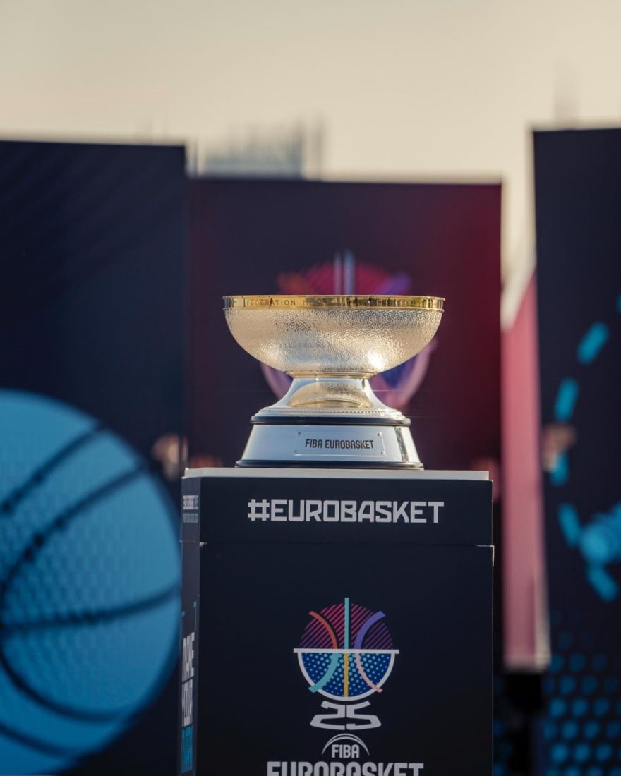FIBA EuroBasket2025 trofeja viesosies Ogrē