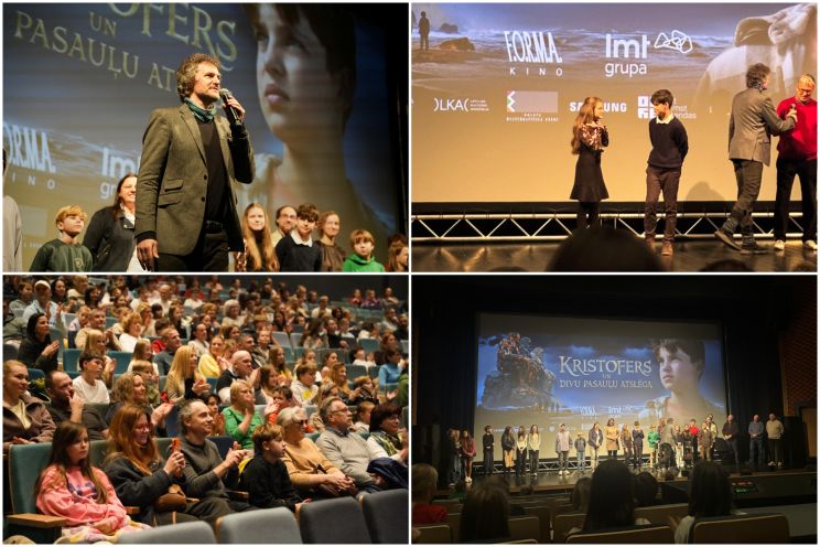 Attēls rakstam: FOTO: Ogrē aizvadīta filmas “Kristofers un divu pasauļu atslēga” pirmizrāde – skatītājos arī filmas varoņi