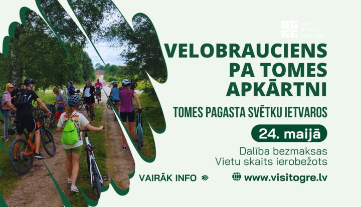 Notiks pavasarīgs veloizbrauciens pa Tomes apkārtni 