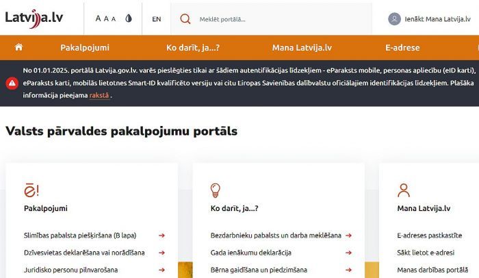 Portālā "Latvija.gov.lv" vairs nevarēs autentificēties ar internetbanku