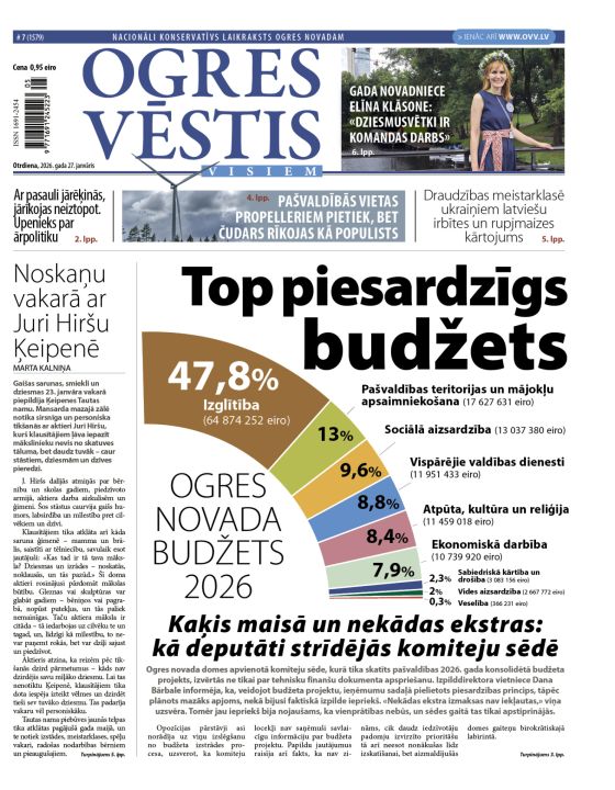 Laikraksta «Ogres Vēstis Visiem» 27. janvāra numurā