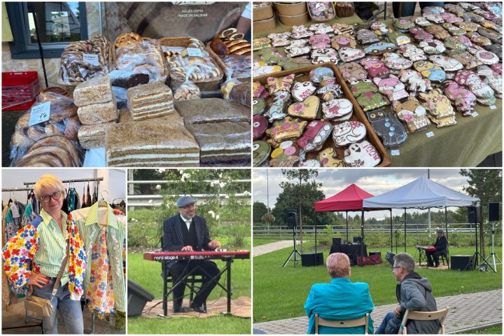 FOTO: Vakara tirdziņa garšas un krāsas Ogresgrīvas pusmuižā