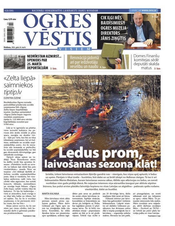 Laikraksta «Ogres Vēstis Visiem» 24. marta numurā