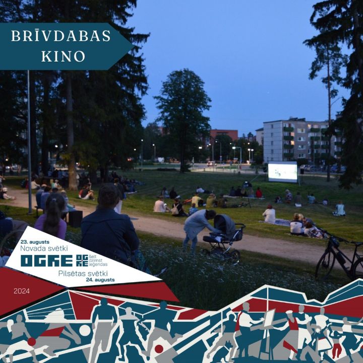 Ogres novada un pilsētas svētkos brīvdabas kino