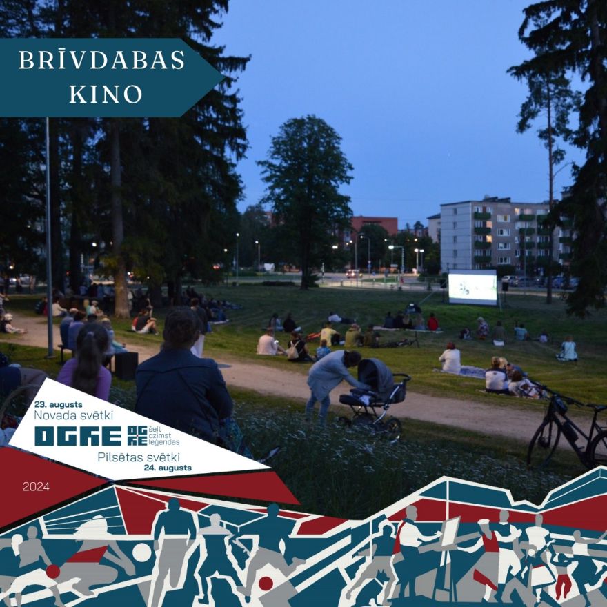 Ogres novada un pilsētas svētkos brīvdabas kino