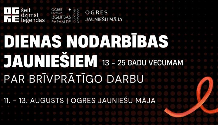 Atver durvis jaunām iespējām Ogres Jauniešu mājā – iespēja pieteikties uz brīvprātīgo apmācībām