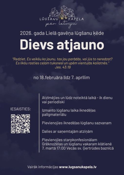 Starpkonfesionāla lūgšanu iniciatīva aicina pievienoties lūgšanu ķēdei par Latviju