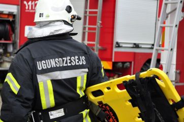 Attēls rakstam:  Suntažu pagastā no ugunsgrēka evakuējās divi cilvēki