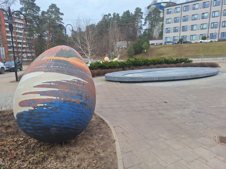 FOTO: Ogre ietērpusies Lieldienu dekorācijās