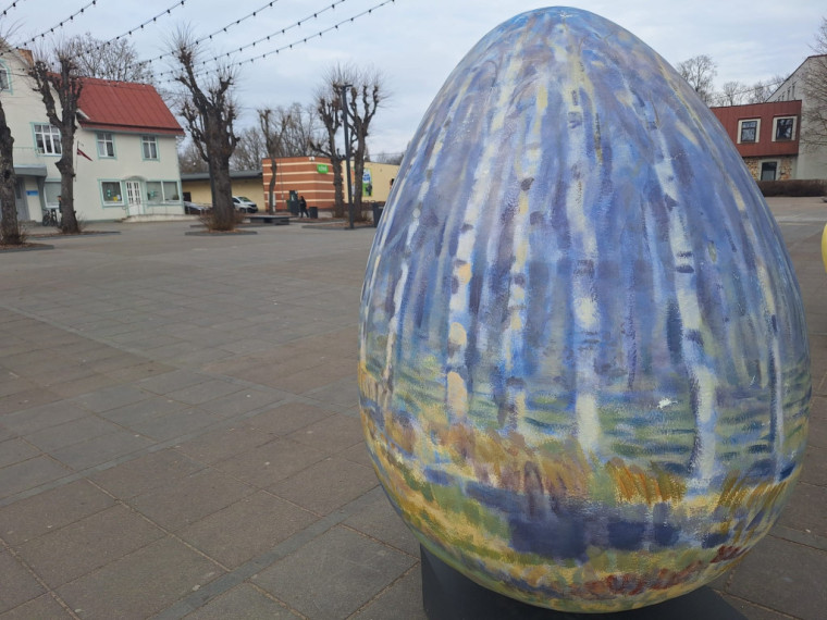 FOTO: Ogre ietērpusies Lieldienu dekorācijās