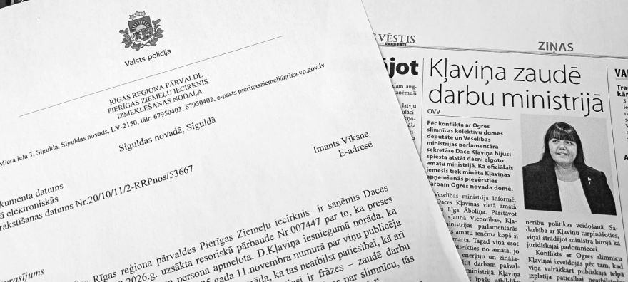 Deputātei Kļaviņai neizdodas kriminālprocess pret avīzi