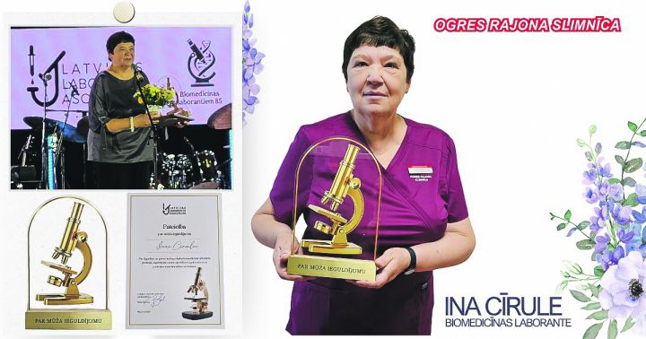 Slimnīcas laborantei – «Zelta mikroskops»!