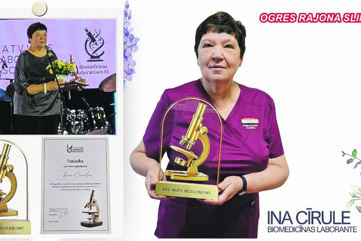 Attēls rakstam: Slimnīcas laborantei – «Zelta mikroskops»!