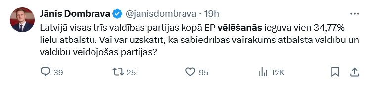 Ekrānuzņēmums no "X"