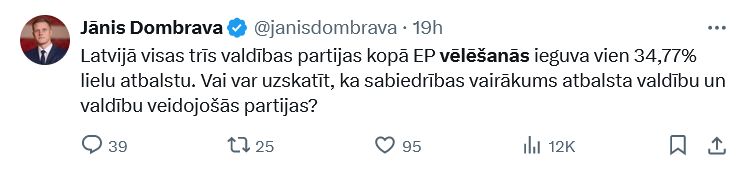 Ekrānuzņēmums no "X"