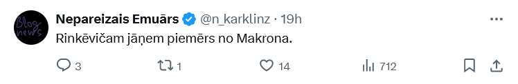 Ekrānuzņēmums no "X"