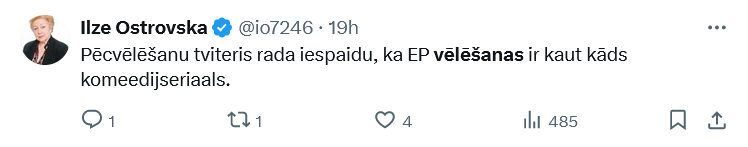 Ekrānuzņēmums no "X"