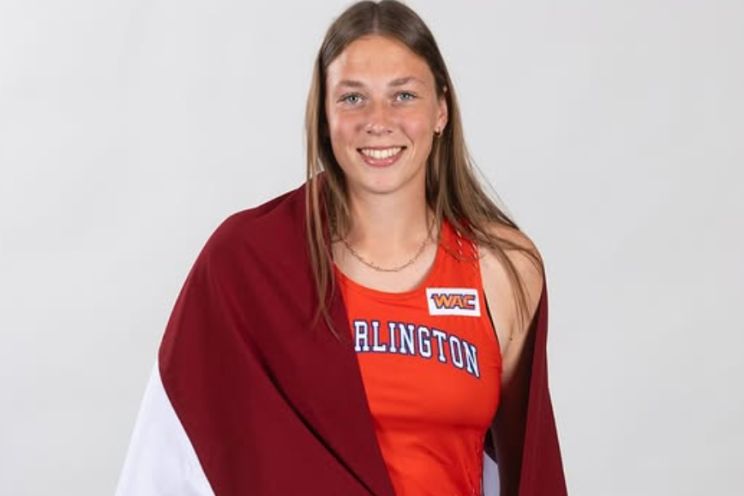 Attēls rakstam: Krapietei Elīzai Lembergai personīgais rekords šķēpa mešanā