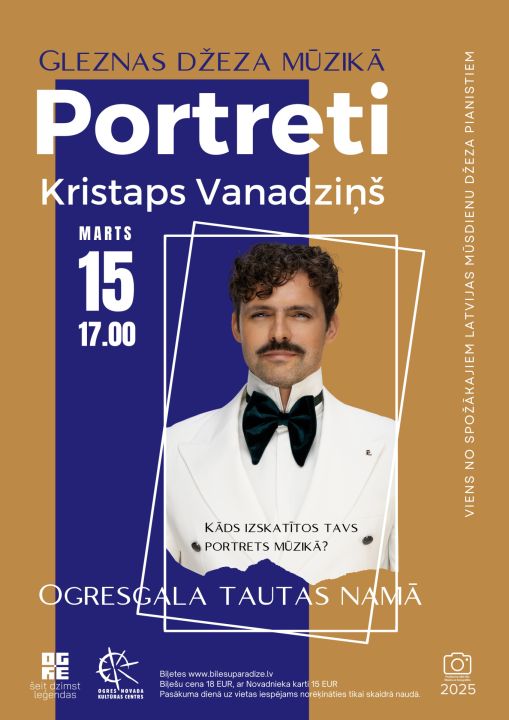 Ogresgala Tautas namā norisināsies Kristapa Vanadziņa džeza mūzikas koncerts "Portreti"