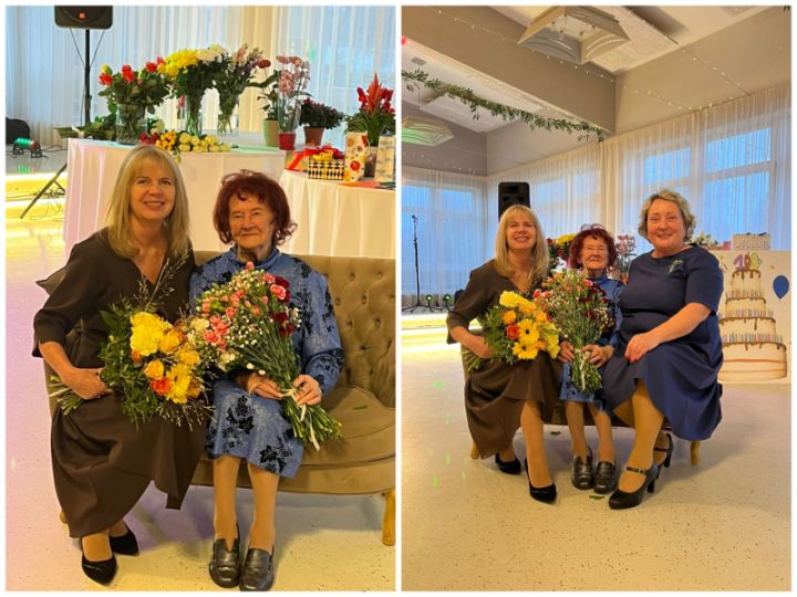 Mirdza Spulle no Jumpravas pagasta svinēja savu 100. dzimšanas dienu