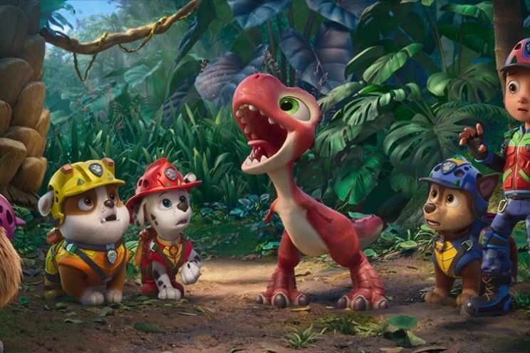Attēls rakstam: Animācijas filma "Ķepu patruļa: dinozauru filma"