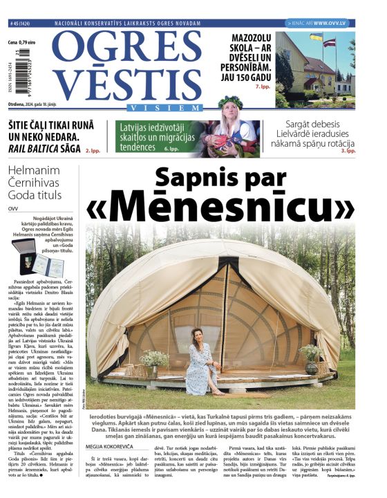 Laikraksta "Ogres Vēstis Visiem" 18. jūnija numurā 