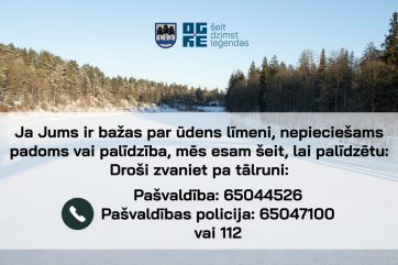 Attēls rakstam: Ogres novada pašvaldība turpina uzraudzīt Ogres upes ūdens līmeni