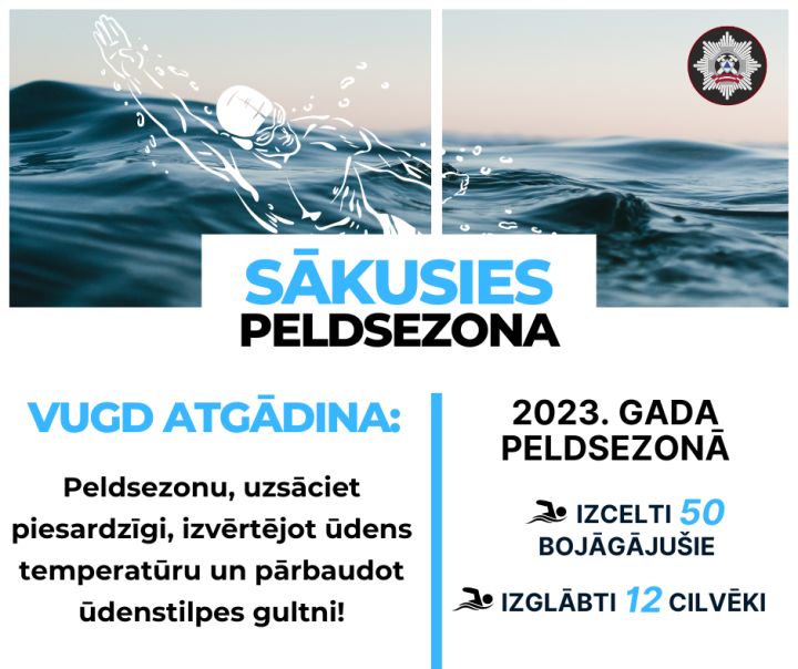 Aizvadītajā peldsezonā no ūdenstilpēm izcelti 50 bojāgājušie