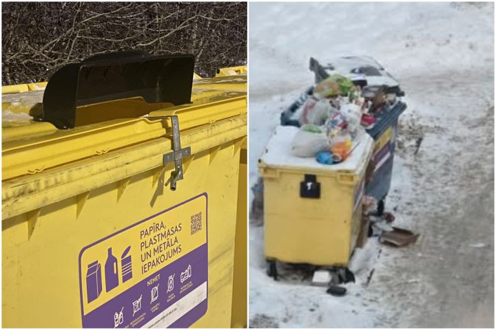“CleanR” skaidro, kāpēc Ikšķilē šķiroto atkritumu konteineriem uzliktas slēdzenes