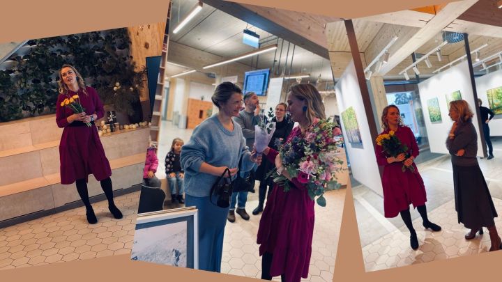 Ogres Centrālajā bibliotēkā atklāta mākslinieces Inetas Pētersones personālizstāde “Gaismas pusē”