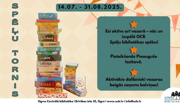 Attēls rakstam: Iespēja piedalīties galda spēļu vasaras maratonā