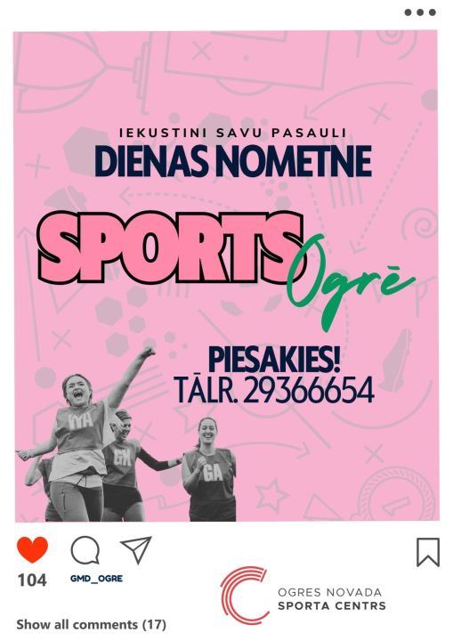 Notiks vasaras dienas nometne “Iekustini savu pasauli: SPORTS Ogrē!”