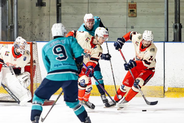 FOTO: Lielais hokejs atgriežas Ogrē. EHL pret OHL labdarības spēle