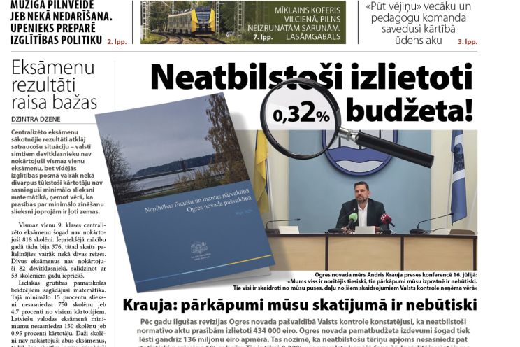 Attēls rakstam: Laikraksta «Ogres Vēstis Visiem» 21. jūlija numurā