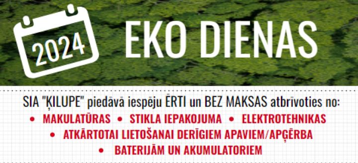 13. un 14. maijā Birzgales un Tomes pagastā notiks EKO Dienas’2025