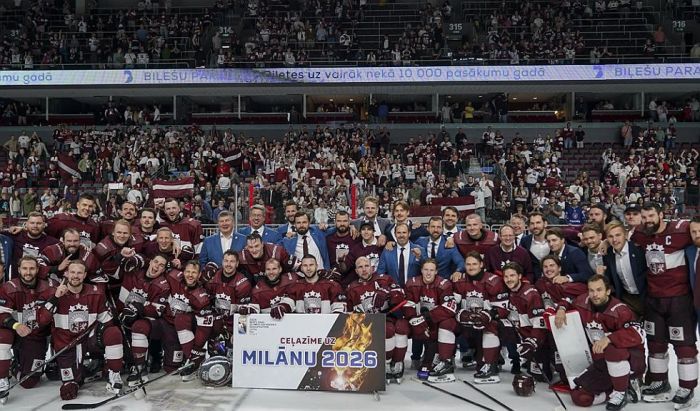 Latvijas hokeja izlase izcīna ceļazīmi uz 2026.gada olimpiskajām spēlēm