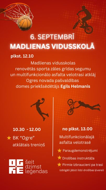 Madlienas vidusskolā sportiskās aktivitātes